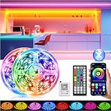 Luces LED Habitación, Tira LED 30 Metros, Tiras LED RGB Control de Remoto y App 16 Milliones de Colores LED Strip lights, Sincronización Musical Bluetooth, Luces de Tiras Led Para Fiesta Hogar TV Bar