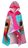 Toalla con capucha LOL Surprise Dolls 100% algodón para niñas, poncho grande de playa, toalla de baño, envoltura para nadar