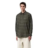 Carhartt WIP Camisa L/S Widmark Manga Larga para Hombre, Cuadros Widmark Check, Cypress, Talla Large