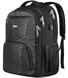 RJEU Mochila para Portátil, Mochilas Escolares Juveniles para Hombres y Mujeres con puerto de Carga USB, Daypacks Impermeables para laptops de 17.3 pulgadas