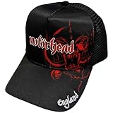 Rock Off Officially Licensed Products Gorra de Camionero Motorhead Inglaterra, Color Rojo, Talla nica, Negro, Talla nica