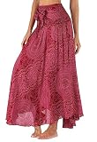 Adigaber Falda Larga Mujer 2 en 1 Bohemia Estampado Floral Talla única