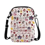 Hazbin - Bolso cruzado de película de dibujos animados, diseño de Alastor, regalo de personajes de dibujos animados, regalo para fanáticos, regalo de anime, Cruz de hotel, medium