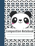Composition notebook panda for kids gift 120 pages: Wide Ruled Paper Notebook Journal: Workbook for Girls Kids Teens Student for back to School and ... for Home School College for Writing Notes.