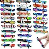30 Piezas Monopatines Para Dedos,Finger Skateboard,Mini Diapasón Monopatines,Fingerboards Juguete,Mini Diapasón Patineta,Skate de Dedos para Niños Cumpleaños Fiestas Regalos (Patrón Aleatorio)